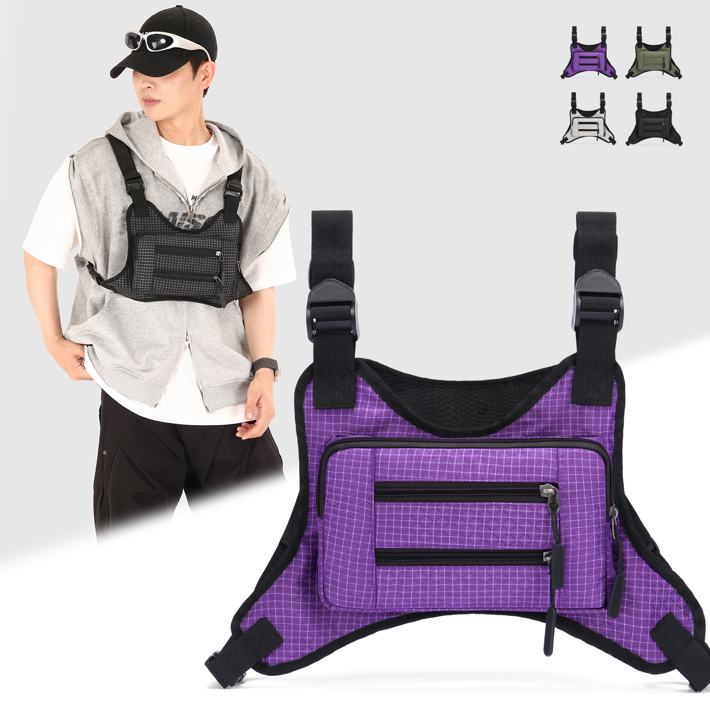 Edc Carry Pocket Pouch - Taktik Göğüs Çantası Çok Fonksiyonlu Molle
