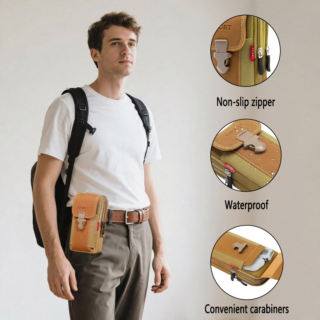 Edc Carry Pocket Pouch - TRALOW Çok Cepli EDC Bel Çantası