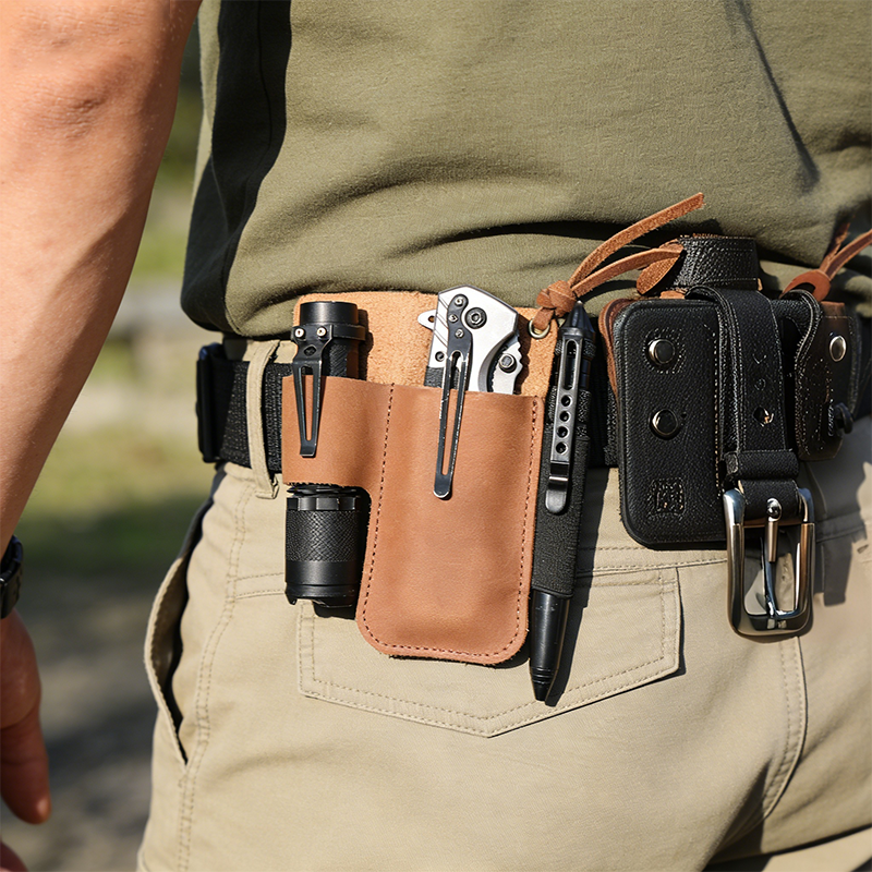 Edc Carry Knife - EDC Deri El Feneri Alet Kılıfı