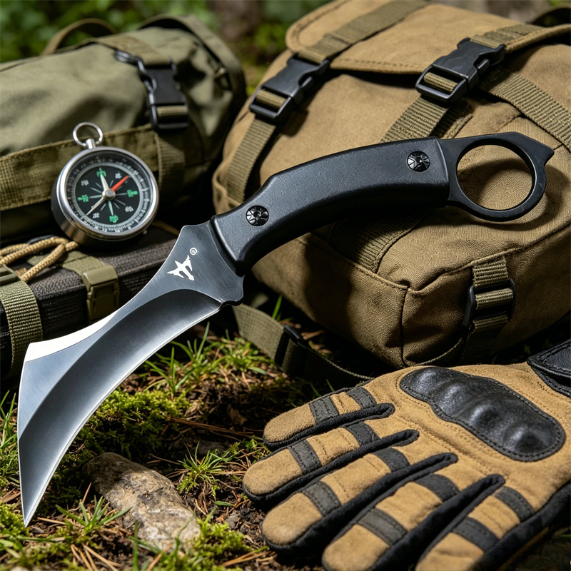 Everyday Carry (Edc) Knife - Pençe Bıçağı D2 Bıçak G10 Saplı