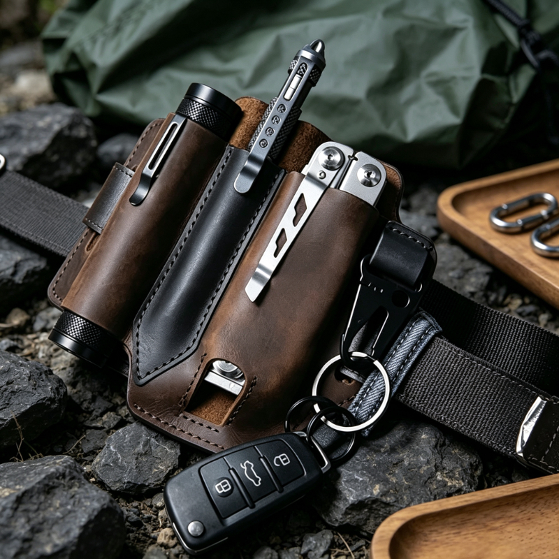 PU Deri EDC Kemer Çok Amaçlı A - Edc Carry Pocket Pouch incelemesi ve fiyatı