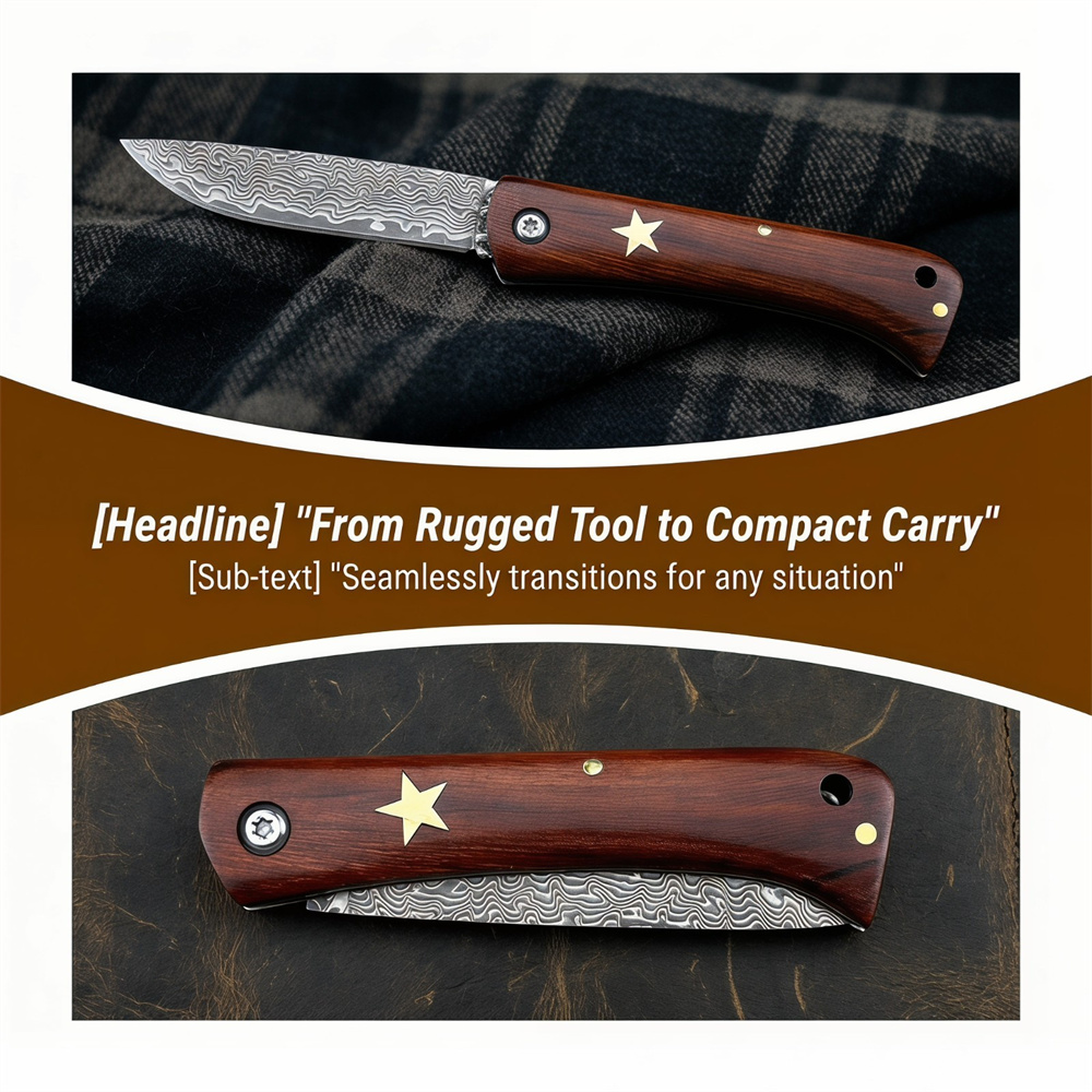 Kompakt Açık Hava Hayatta Kalm - Edc Pocket Carry Fixed Blade incelemesi ve fiyatı